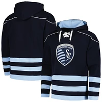 Men's Navy Sporting Kansas City Hockey Pullover Hoodie