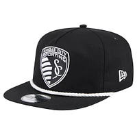 Men's New Era Black Sporting Kansas City 2024 Kick Off Collection Golfer Snapback Hat