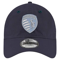 Men's New Era Navy Sporting Kansas City 2024 Jersey Hook 9TWENTY Adjustable Hat