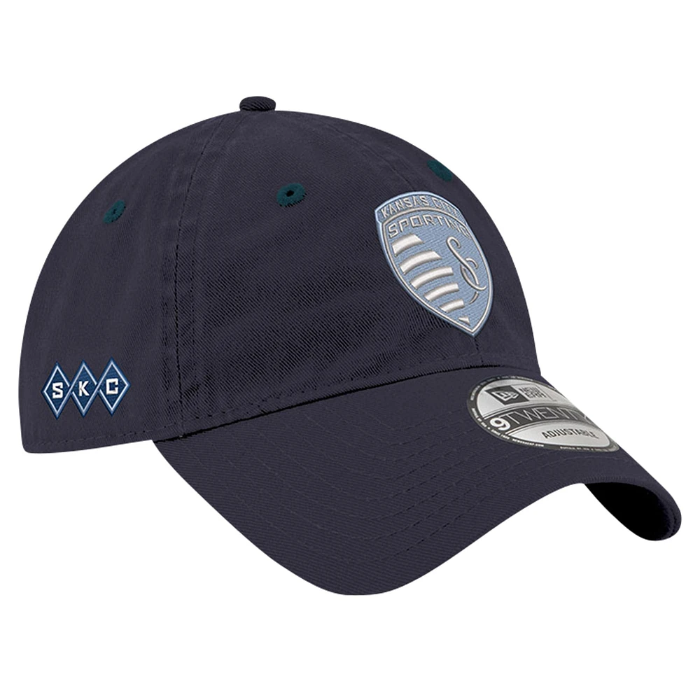 Casquette réglable New Era Sporting Kansas City 2024 Jersey Hook 9TWENTY pour homme