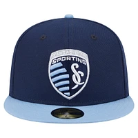 Men's New Era  Navy Sporting Kansas City 2025 Kickoff 59FIFTY Fitted Hat