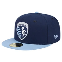 Men's New Era  Navy Sporting Kansas City 2025 Kickoff 59FIFTY Fitted Hat