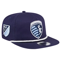 Men's New Era Navy Sporting Kansas City The Golfer Kickoff Collection Adjustable Hat