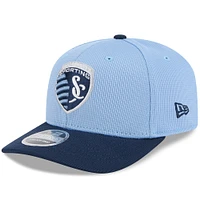 Men's New Era  Sky Blue/Navy Sporting Kansas City 2025 Jersey Hook 9SEVENTY Stretch-Snap Hat