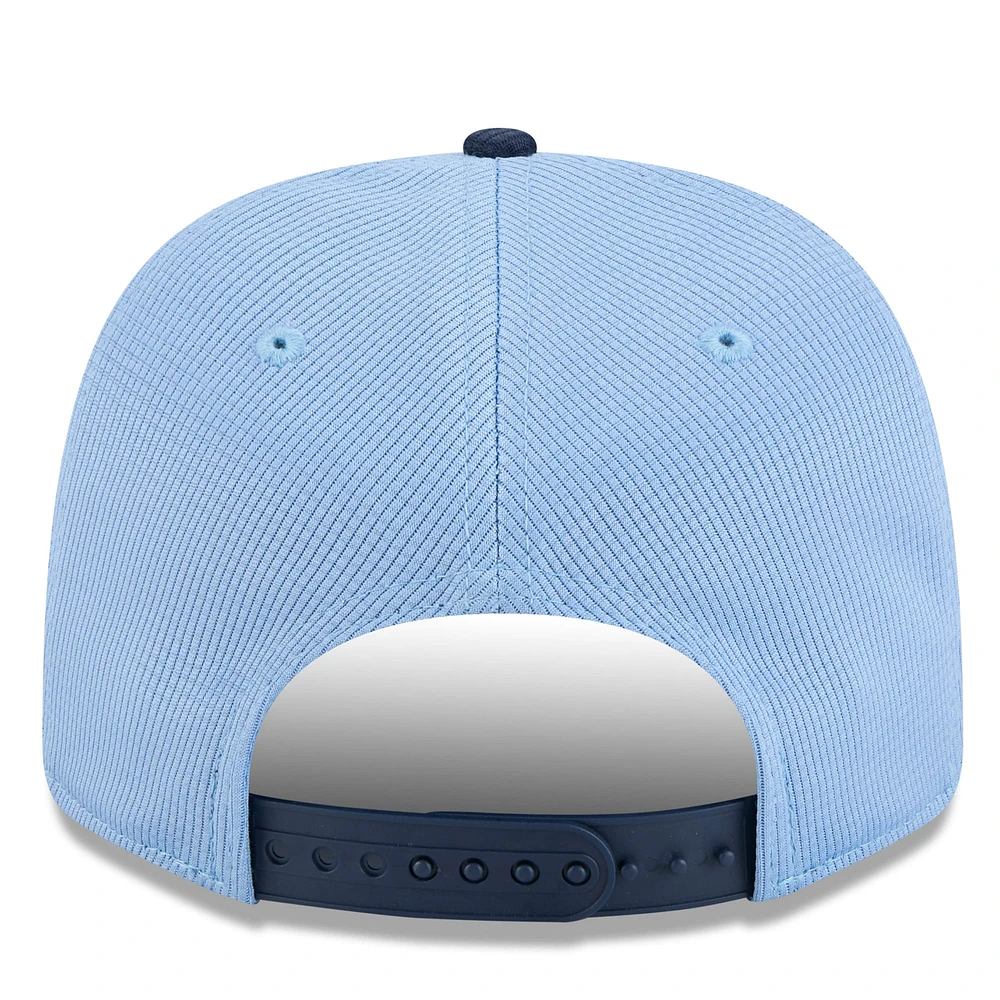 Men's New Era  Sky Blue/Navy Sporting Kansas City 2025 Jersey Hook 9SEVENTY Stretch-Snap Hat