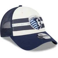 Casquette Snapback 9FORTY Sporting Kansas City Team Stripes New Era pour homme, blanc/bleu marine