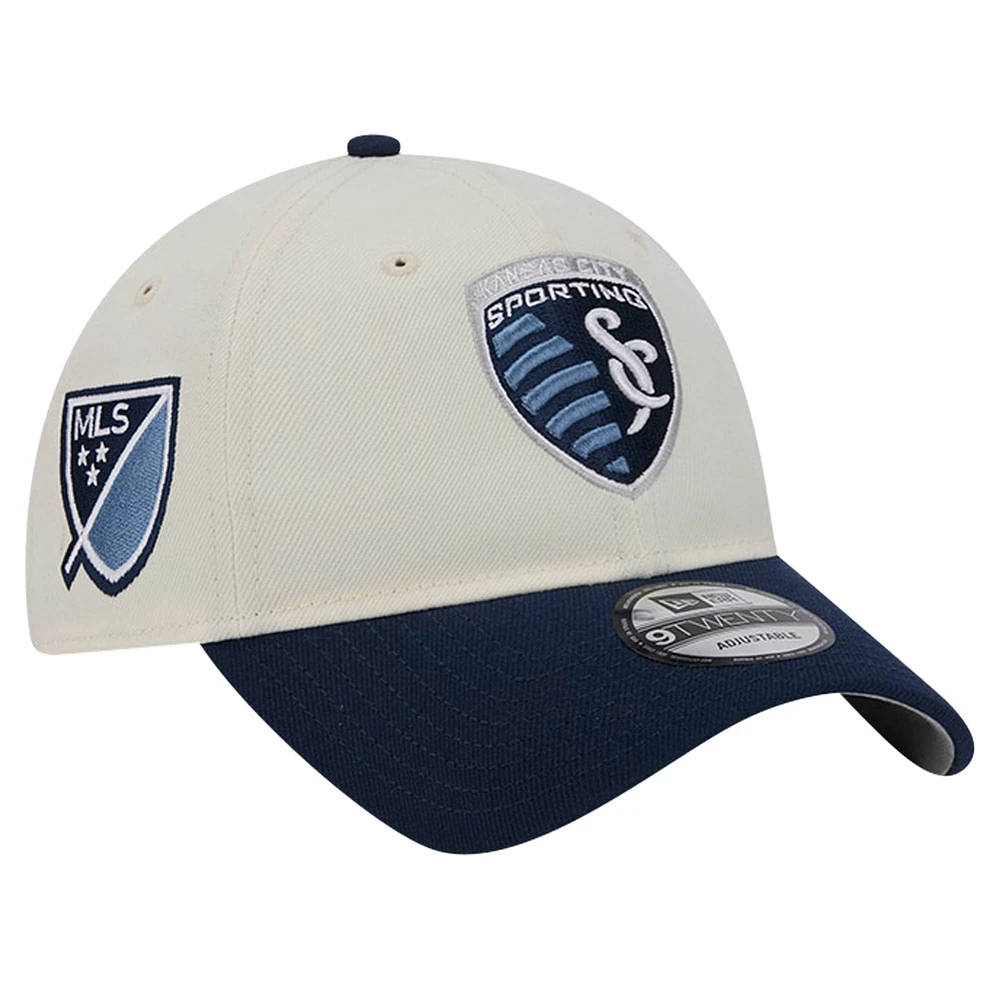 Men's New Era White Sporting Kansas City 2024 Kick Off Collection 9TWENTY Adjustable Hat