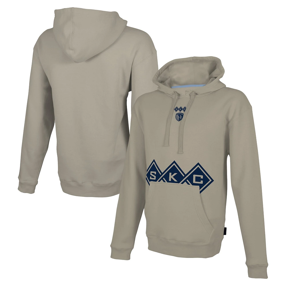 Men's Stadium Essentials Tan Sporting Kansas City Status Pullover Hoodie