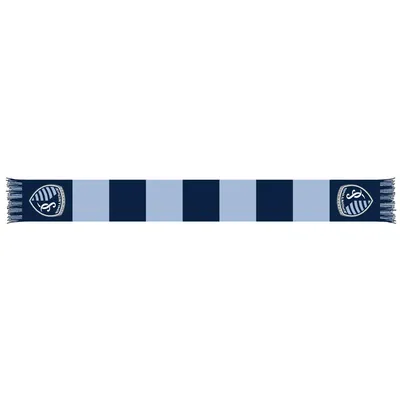 Sporting Kansas City Team Bar Knit Scarf - Sky Blue/Navy