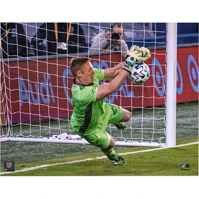 Tim Melia Sporting Kansas City Unsigned 2020 MLS Playoffs Round 1 Penalty Shootout Save Win Photograph
