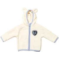 Toddler Sport Design Sweden  Cream Sporting Kansas City Tie-Breaker Teddy Full-Zip Hoodie