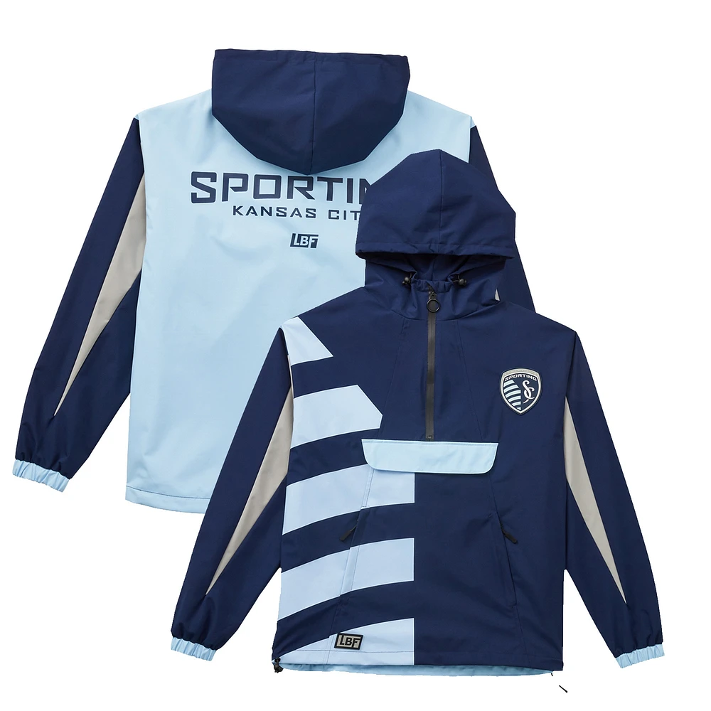 Veste anorak à demi-zip unisexe Live Breathe Futbol Sporting Kansas City Tekker