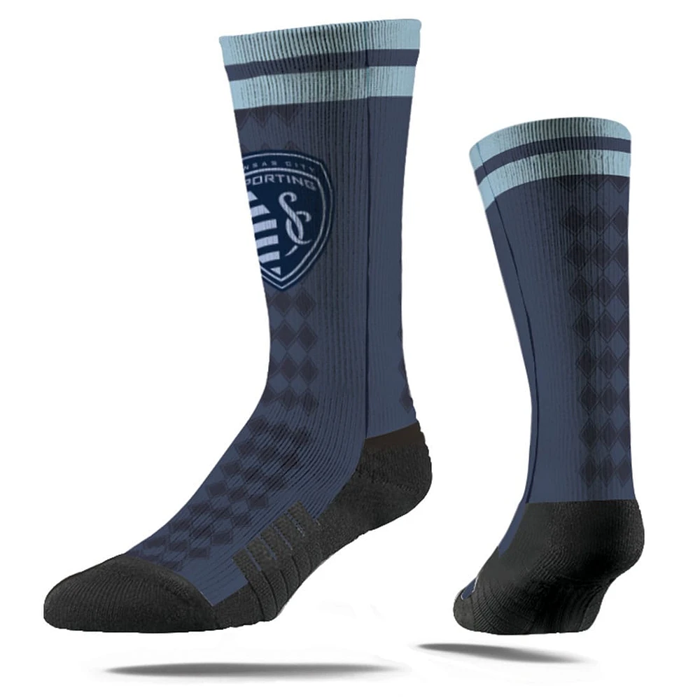 Chaussettes Strideline unisexe bleu marine Sporting Kansas City 2024 Jersey Hook Premium Crew