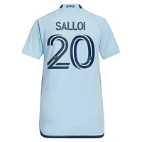 Maillot adidas Daniel Salloi Sporting Kansas City 2023 Hoops 4.0 Replica Player bleu clair pour femme