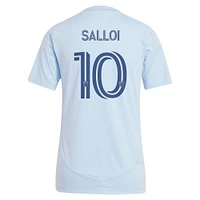 Women's adidas Daniel Salloi Light Blue Sporting Kansas City 2025 One KC Replica Player Jersey