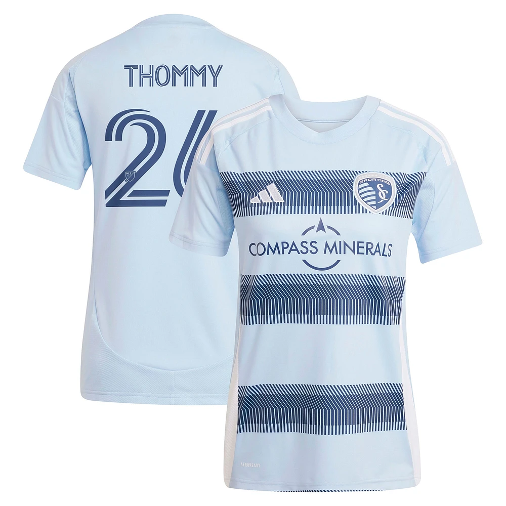Women's adidas Erik Thommy Light Blue Sporting Kansas City 2025 One KC Replica Player Jersey