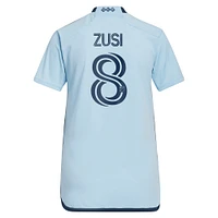 Maillot adidas Graham Zusi pour femme bleu clair Sporting Kansas City 2023 Hoops 4.0 Replica Player