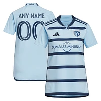 Maillot réplique personnalisé bleu clair Sporting Kansas City 2023 Hoops 4.0 adidas pour femme