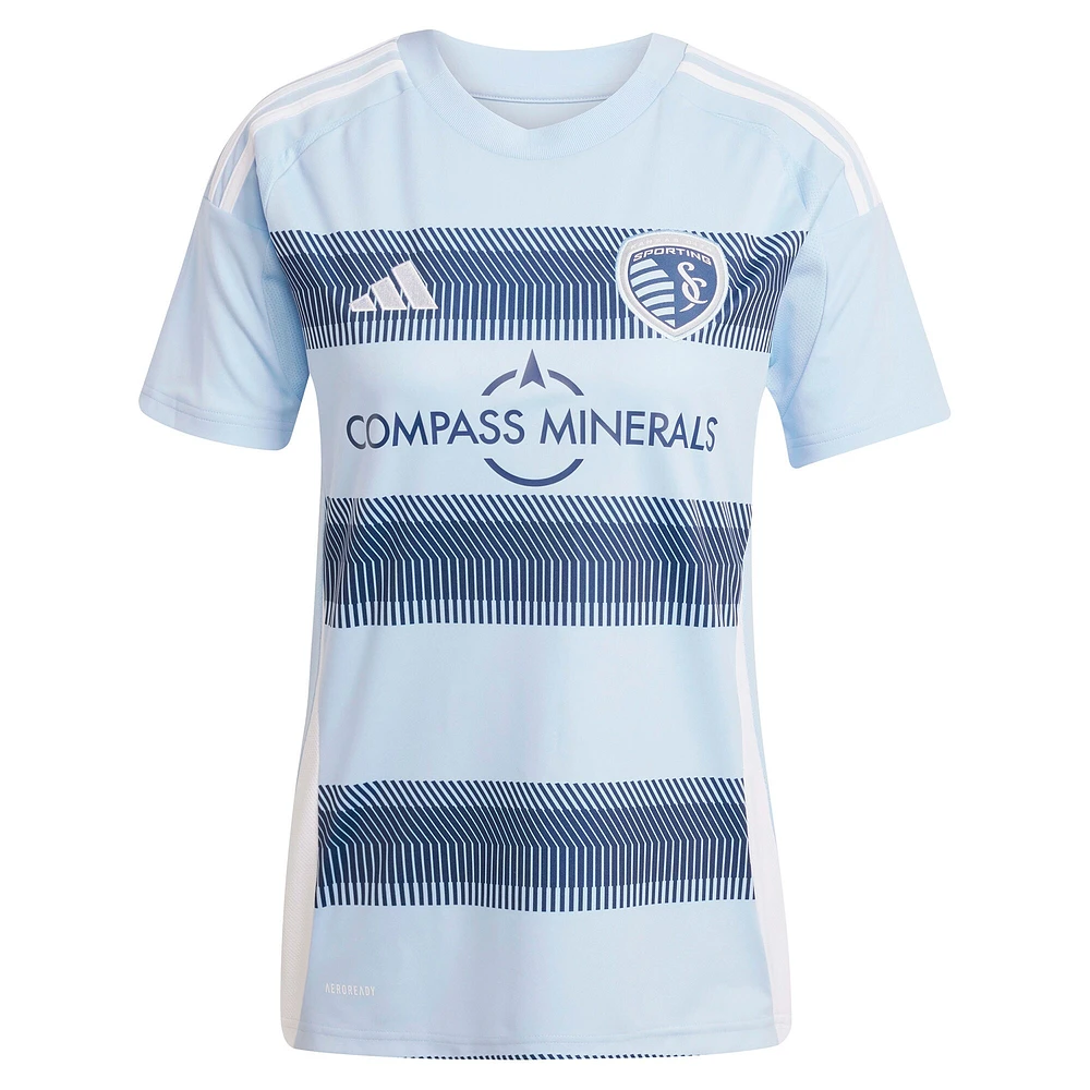 Maillot réplique de joueur adidas Manu Garcia bleu clair Sporting Kansas City One KC pour femme