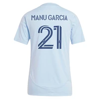 Maillot réplique de joueur adidas Manu Garcia bleu clair Sporting Kansas City One KC pour femme
