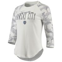 Women's Concepts Sport Cream/Gray Sporting Kansas City Composite 3/4-Sleeve Raglan Top