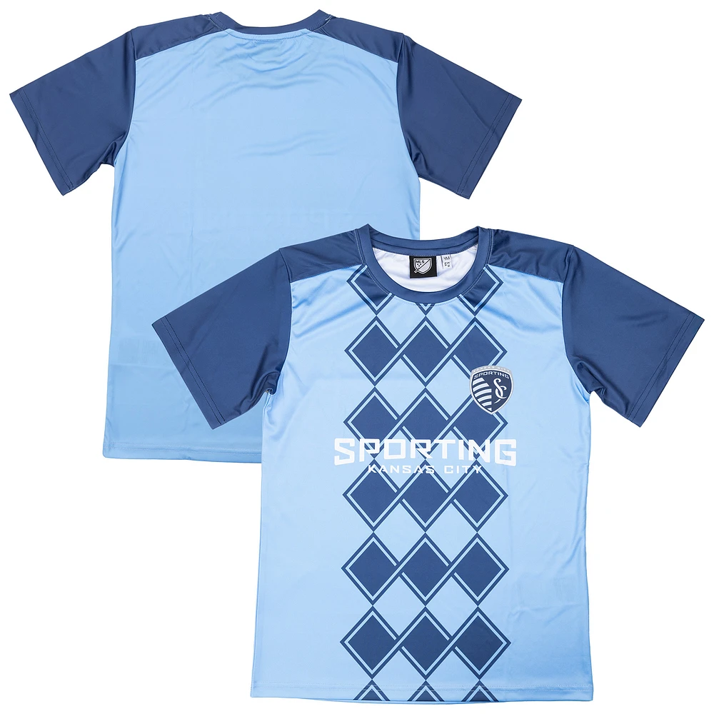 Youth Sport Design Sweden  Light Blue Sporting Kansas City Starting Lineup Home T-Shirt