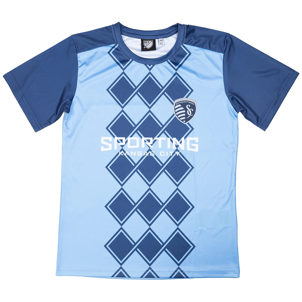 Youth Sport Design Sweden  Light Blue Sporting Kansas City Starting Lineup Home T-Shirt