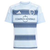 Youth adidas Daniel Salloi Light Blue Sporting Kansas City 2025 One KC Replica Player Jersey
