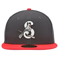 Men's New Era Heather Gray Springfield Cardinals MiLB x Staple Collection 59FIFTY Fitted Hat