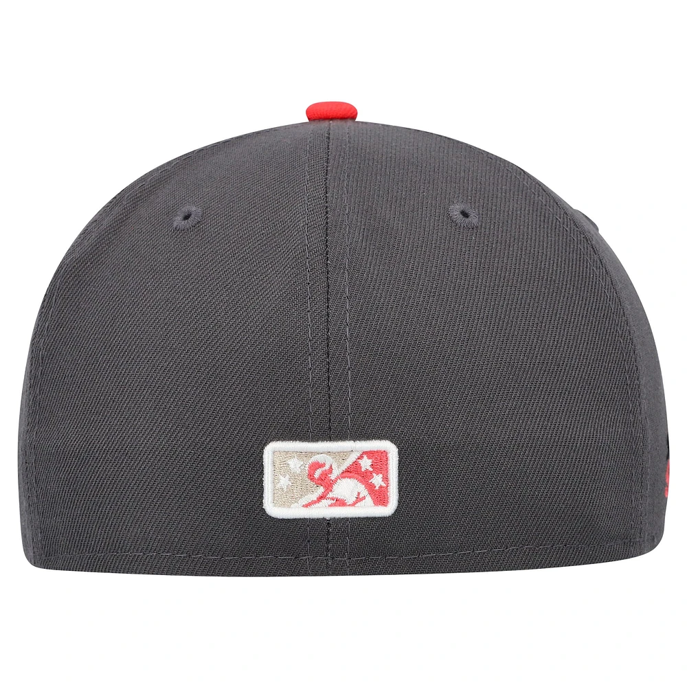 Casquette ajustée 59FIFTY Springfield Cardinals MiLB x Staple Collection New Era pour hommes, gris chiné