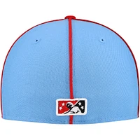 Men's New Era Light Blue/Red Springfield Cardinals Authentic Collection 59FIFTY Fitted Hat