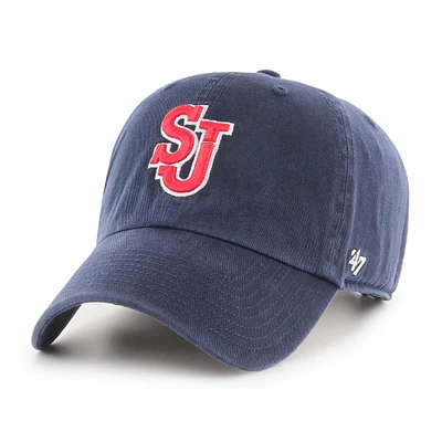 Men's '47 Navy St. John's Red Storm Clean Up Adjustable Hat