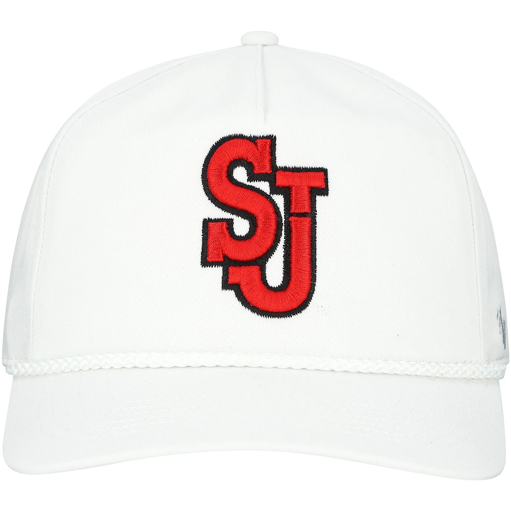 Men's '47 White St. John's Red Storm Logo Rope Hitch Adjustable Hat