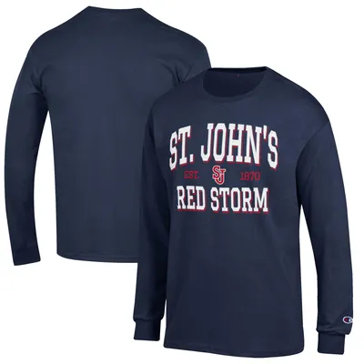 St. John's Red Storm Champion Jersey Est. Date Long Sleeve T-Shirt - Navy