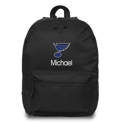 St. Louis Blues Personalized Backpack - Black