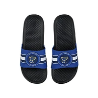 FOCO St. Louis Blues Stripe Raised Slide Sandals