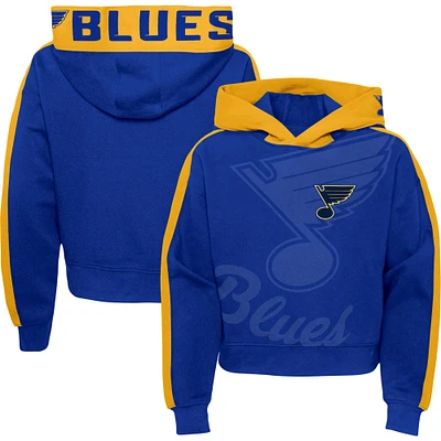 Sweat à capuche bleu pour jeunes filles St. Louis Blues Record Setter