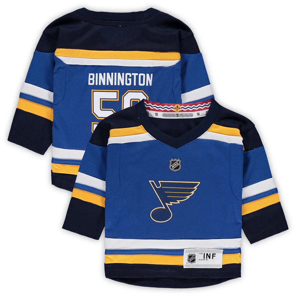 Bébé Jordan Binnington Bleu St. Louis Blues Home Replica Player Jersey