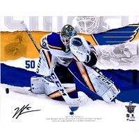 Jordan Binnington St. Louis Blues Autographed 11" x 14" First Stanley Cup Playoffs Shutout Photograph