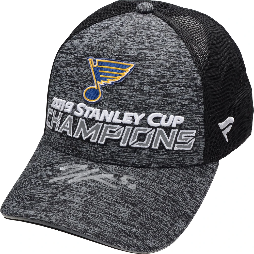 Jordan Binnington St. Louis Blues Autographed 2019 Stanley Cup Champions Locker Room Hat