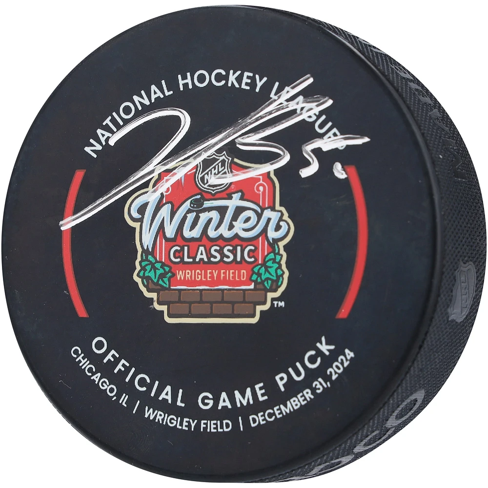 Jordan Binnington St. Louis Blues Autographed 2025 NHL Winter Classic Official Game Puck