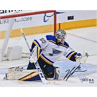 Jordan Binnington St. Louis Blues Autographed 8'' x 10'' Glove Save Photograph