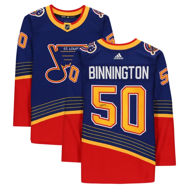 Jordan Binnington St. Louis Blues Fanatics Authentic Unsigned Throwback Alternate Jersey Photograph