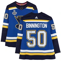 Jordan Binnington St. Louis Blues Autographed Blue adidas Authentic Jersey with 2019 Stanley Cup Final Patch & Multiple Inscriptions - Limited Edition of 10
