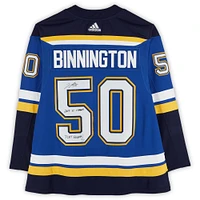 Jordan Binnington St. Louis Blues Autographed Blue adidas Authentic Jersey with 2019 Stanley Cup Final Patch & Multiple Inscriptions - Limited Edition of 10