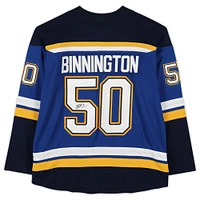 Jordan Binnington St. Louis Blues Autographed Blue Fanatics Breakaway Jersey