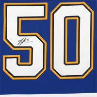 Jordan Binnington St. Louis Blues Autographed Blue Fanatics Breakaway Jersey