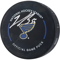 Jordan Binnington St. Louis Blues Autographed Official Game Puck