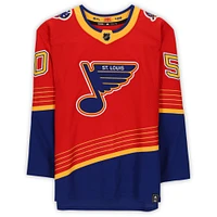 Jordan Binnington St. Louis Blues Autographed Red Adidas 2020-21 Reverse Retro Authentic Jersey