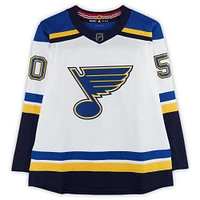 Maillot adidas blanc dédicacé par Jordan Binnington des St. Louis Blues